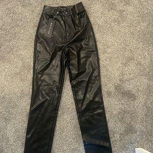 Black leather pants